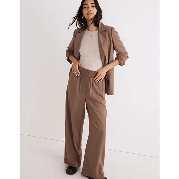 Madewell Pants - Madewell Drapewave Carley Wide-Leg Pants Castle Rock Women's Size Medium NG528